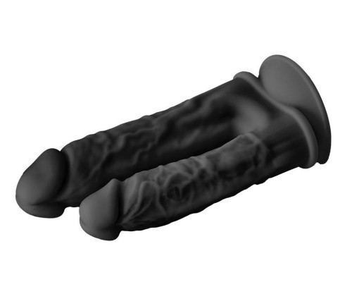 Черный анально-вагинальный фаллоимитатор Double Penetrator - 19,5 см.