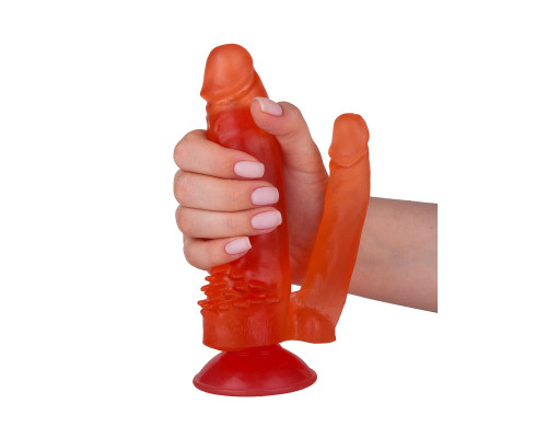 Фаллоимитатор гелевый для анально-вагинальной стимуляции - 17 см.
