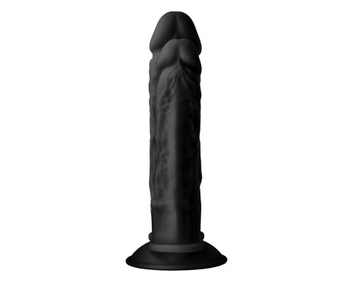 Черный анально-вагинальный фаллоимитатор Double Penetrator - 19,5 см.