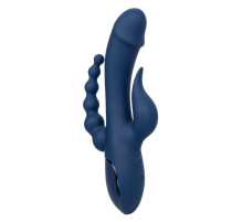 Синий тройной вибромассажер Triple Orgasm