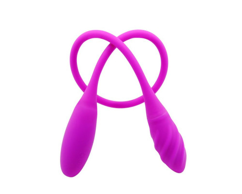 Двусторонний вибромассажер на гибком стержне Snaky Vibe - 60 см.