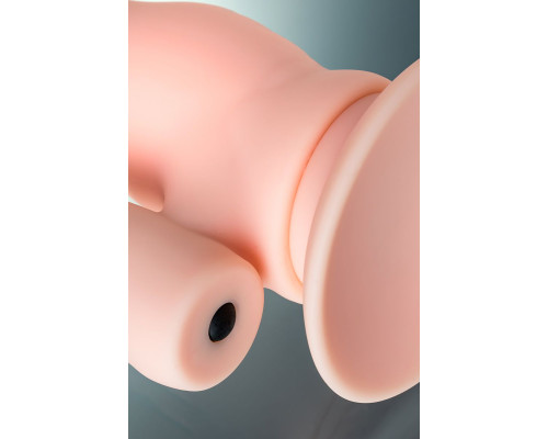 Двойной фаллоимитатор с присоской и съемной вибропулей - 19,5 см.