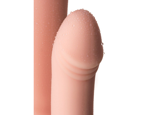 Двойной фаллоимитатор с присоской и съемной вибропулей - 19,5 см.