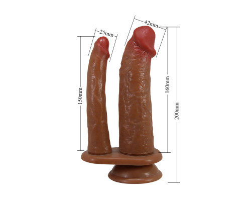 Анально-вагинальный вибратор-реалистик Hulbert - 20 см.