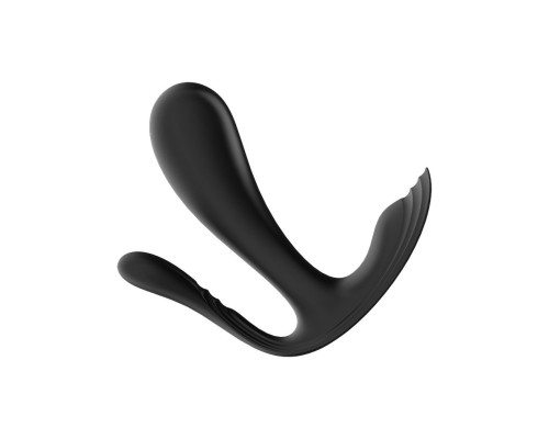 Черный анально-вагинальный вибромассажер Top Secret+