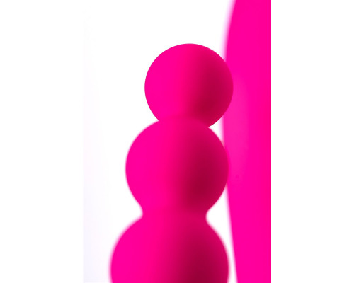 Ярко-розовый тройной вибростимулятор SPANKY - 21 см.