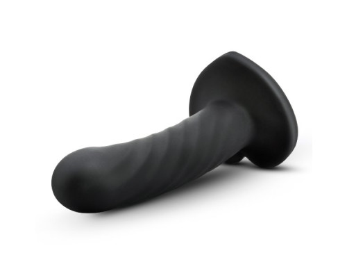 Черный анальный фаллоимитатор Twist Medium - 14 см.