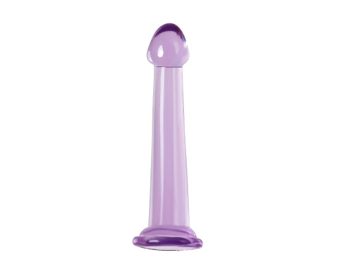 Фиолетовый фаллоимитатор Jelly Dildo M - 18 см.