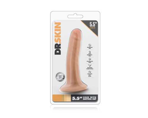 Телесный фаллоимитатор на присоске 5.5 Inch Cock With Suction Cup - 14 см.