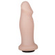 Анальный фаллоимитатор телесного цвета с ярко выраженной головкой - 14 см.