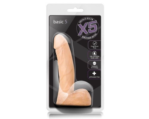 Телесный фаллоимитатор Basic 5 - 14 см.