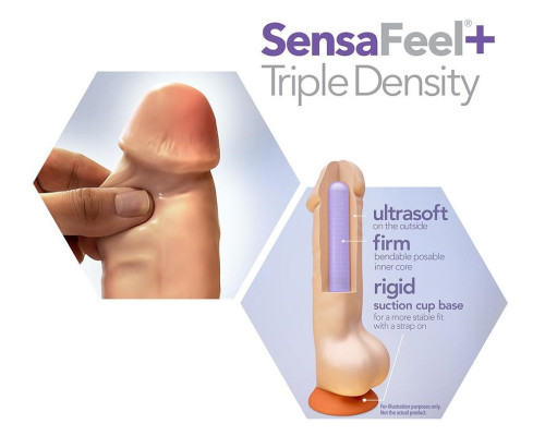 Телесный фаллоимитатор-реалистик 6 Inch Posable Dildo - 16,5 см.