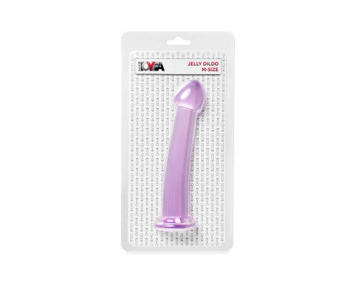 Фиолетовый фаллоимитатор Jelly Dildo M - 18 см.