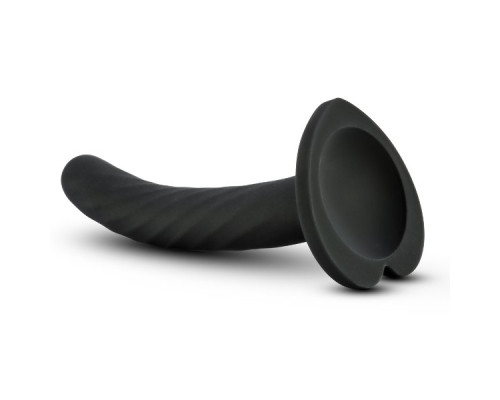 Черный анальный фаллоимитатор на присоске Twist Small - 11,4 см.