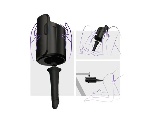 Черный полый фаллоимитатор для KIIROO Keon - 19,1 см.