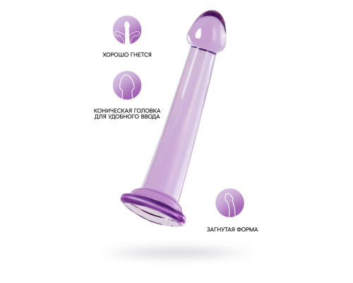 Фиолетовый фаллоимитатор Jelly Dildo S - 15,5 см.
