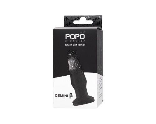 Черная анальная втулка Gemini β - 12,3 см.