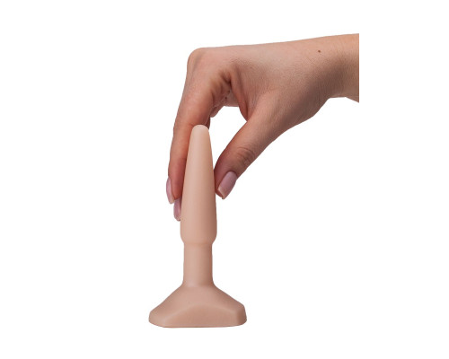 Классический анальный плаг телесного цвета - 11,5 см.