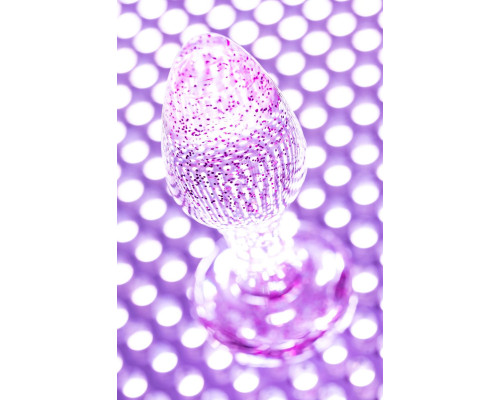 Фиолетовая акриловая анальная втулка - 8 см.