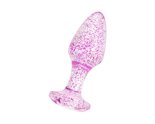 Фиолетовая акриловая анальная втулка - 8 см.