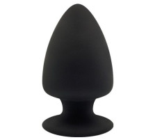 Черная анальная пробка PREMIUM SILICONE PLUG S - 9 см.