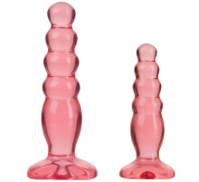 Набор из двух розовых анальных втулок Crystal Jellies Anal Trainer Kit