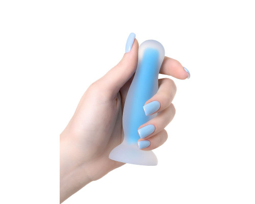 Голубая, светящаяся в темноте анальная втулка Kyle Glow - 10 см.