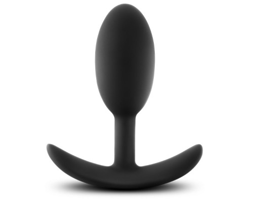 Черная анальная пробка Silicone Vibra Slim Plug Medium - 10,2 см.