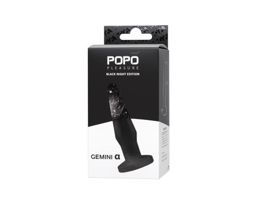 Черная анальная втулка Gemini α - 12 см.