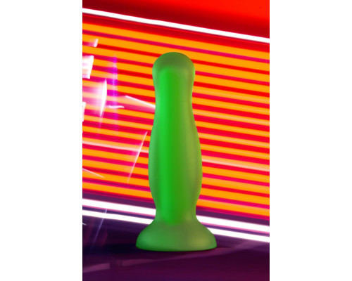 Зеленая, светящаяся в темноте анальная втулка Victor Glow - 10 см.