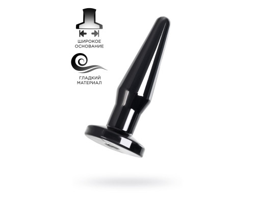 Черная анальная втулка Gemini α - 12 см.