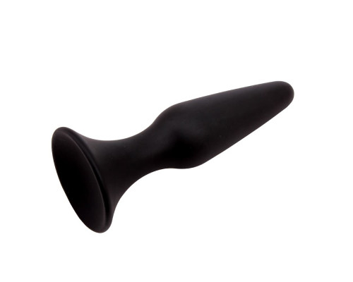 Черная анальная пробка L Silicone Plug - 12,8 см.