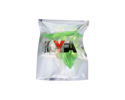 Зеленая анальная втулка с ограничителем - 6,5 см.