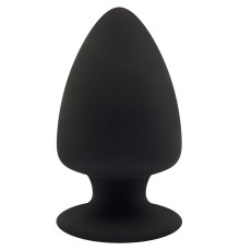 Черная анальная втулка Premium Silicone Plug S - 9 см.