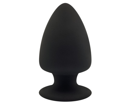 Черная анальная втулка Premium Silicone Plug S - 9 см.