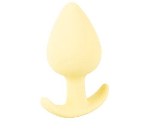 Жёлтая анальная втулка Mini Butt Plug - 6 см.