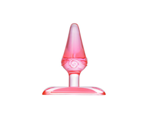 Красная анальная втулка с ограничителем - 6,5 см.