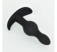 Черная фигурная анальная пробка - 10 см.