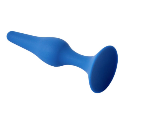 Синяя анальная пробка Gravity S - 10,5 см.