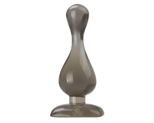Дымчатый анальный плаг каплевидной формы - 10,5 см.