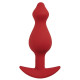 Бордовая анальная пробка Libra M - 11,3 см.