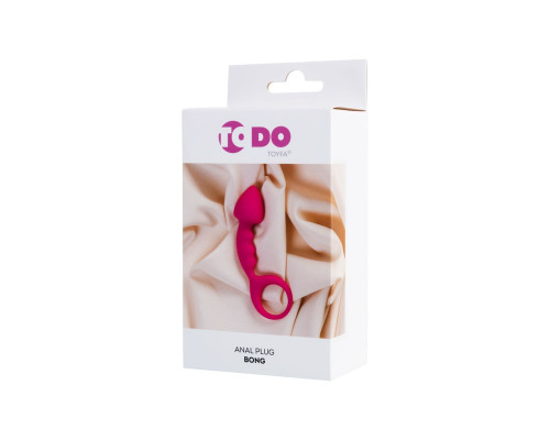 Розовая анальная втулка Bong - 12,5 см.