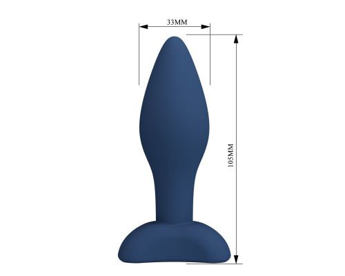 Синяя анальная пробка Bulb Plug - 10,5 см.