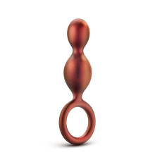 Коричневый анальный стимулятор Duo Loop Copper Anal Plug - 13,3 см.