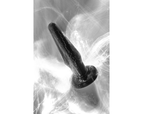 Черная анальная втулка Gemini α - 12 см.