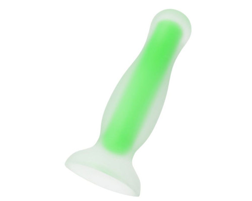 Зеленая, светящаяся в темноте анальная втулка Victor Glow - 10 см.