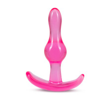 Розовая анальная пробка Curvy Anal Plug - 8,4 см.