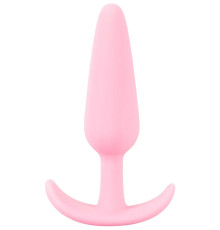 Розовая анальная втулка Mini Butt Plug - 8,4 см.