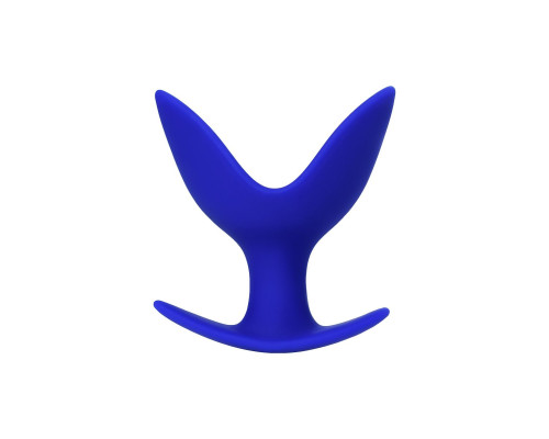 Синяя силиконовая расширяющая анальная втулка Bloom - 9,5 см.