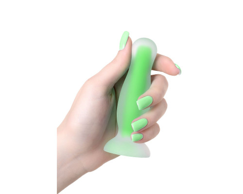 Зеленая, светящаяся в темноте анальная втулка Victor Glow - 10 см.